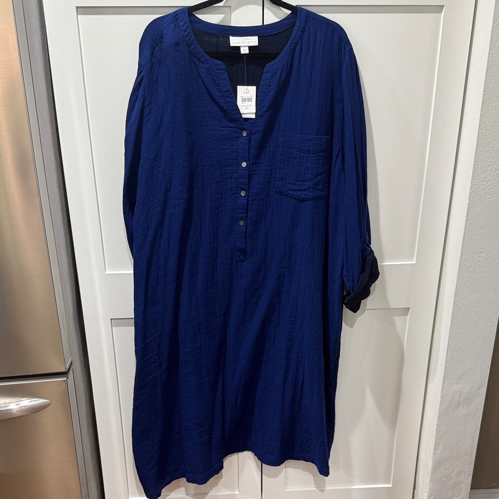 J Jill blue gauze fall/winter dress. New with tags.